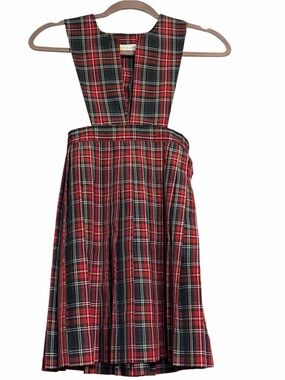 Dennis Red Plaid Pinafore Dress for Girls uniforms size 8